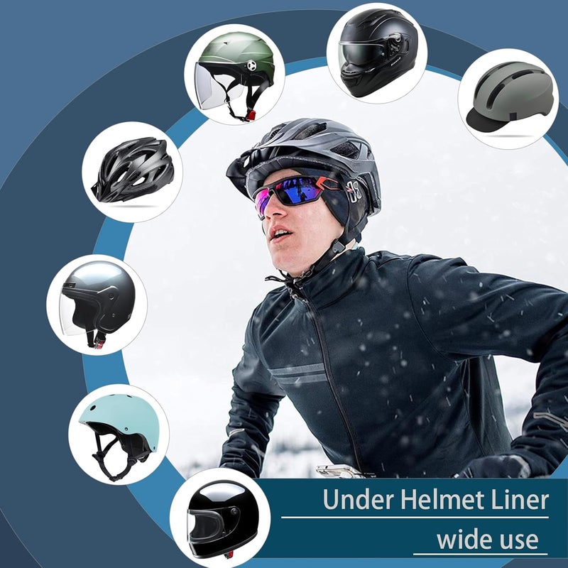 WOLFILIST Skull Cap Helmet Liner for Men Women Hard Hat Liner Winter Cycling Cap Under Helmet Thermal Fleece Beanie - Image 5